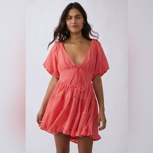 Free People Perfect Day Mini Dress Watermelon